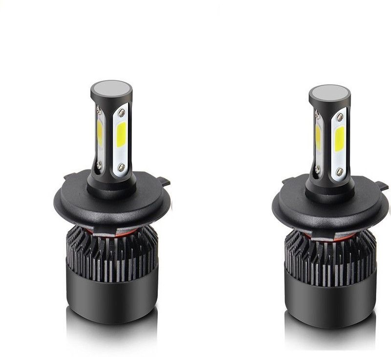 CapeShoppers 3 plus led head light double black Headlight Motorbike LED (12 V, 55 W)  (All Royal Enfield Models, Universal For Bike, Pack of 2)