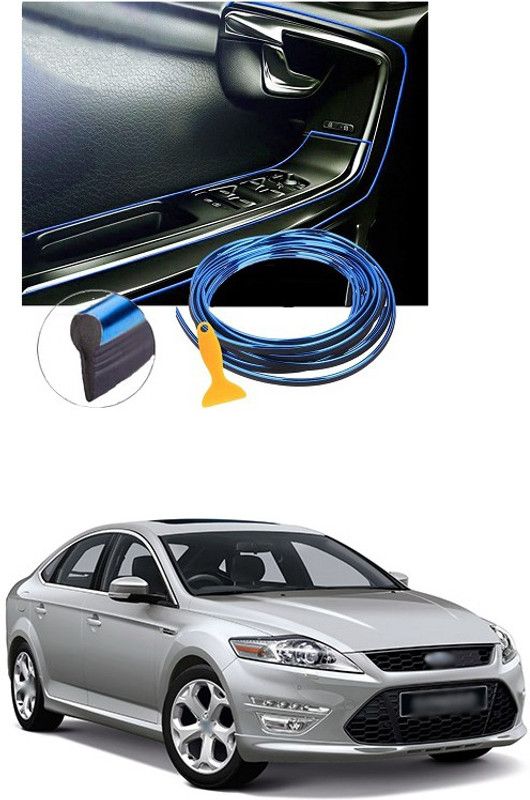 PECUNIA Car Interior Trim Strips-16.4ft/5M Universal Car Gap Fillers Automobile Moulding Line Decorative Accessories DIY Flexible Strip Garnish Accessory with Installing Tool (blue)e64 Car Beading Roll For Bumper, Trunk  (5 m)