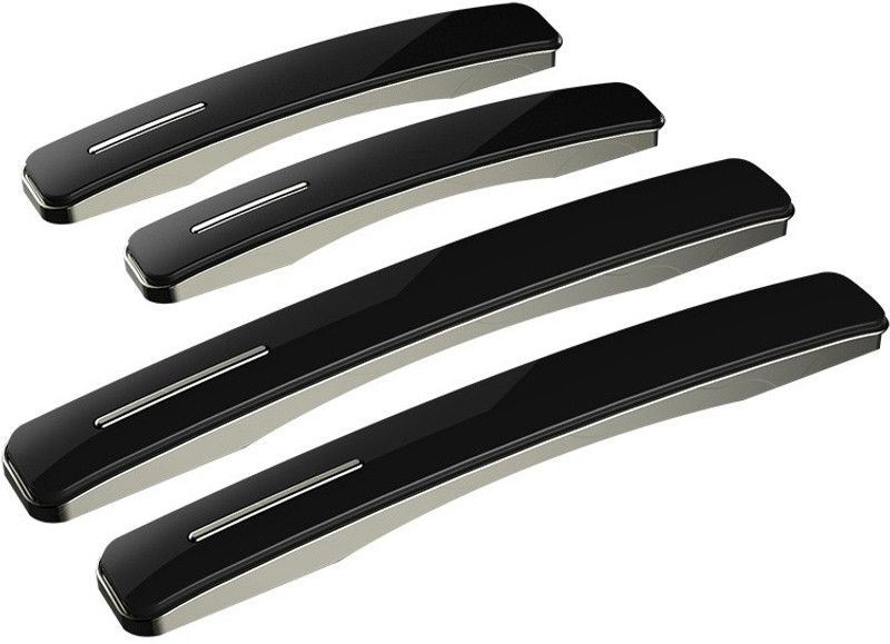 SEMAPHORE Stainless Steel, Plastic Car Door Guard  (Black, Pack of 4, Universal For Car, Universal For Car)