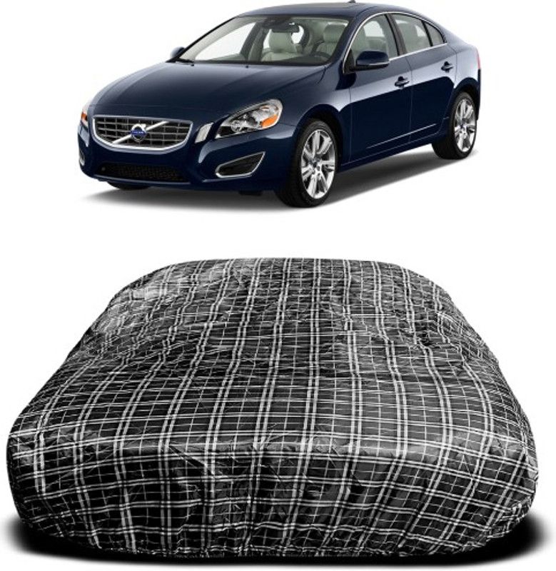 ENTIRELY ELITE Car Cover For Volvo New S60 (With Mirror Pockets)  (Black, Grey)