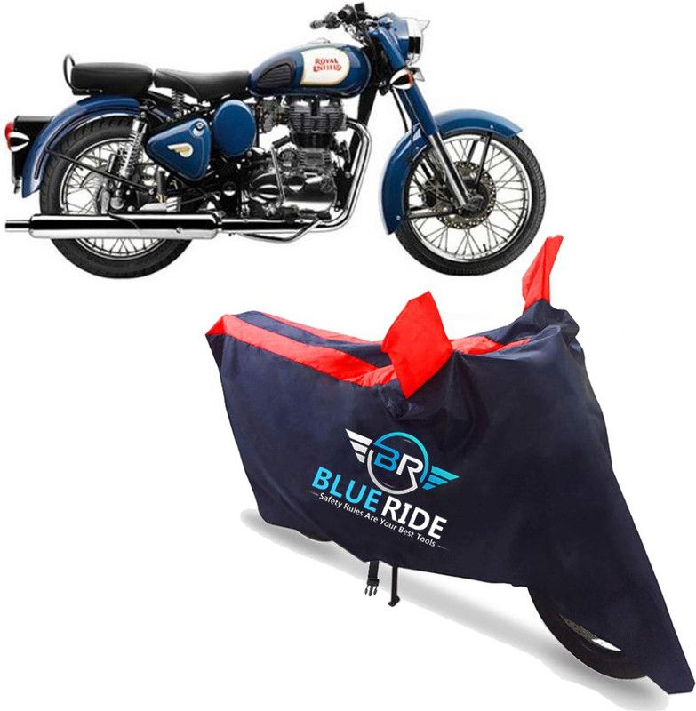 BLUERIDE Two Wheeler Cover for Royal Enfield  (Bullet 350, Red)