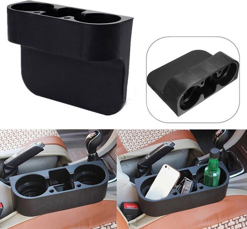 Uniqon Car Front Seat Gap Drink Bottle Console Side Pocket Storage Organizer Cup Holder Car Bottle Holder  (Plastic)