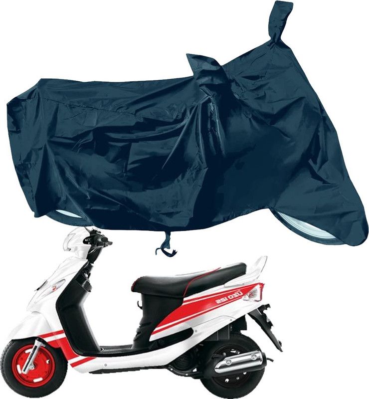RiderShine Waterproof Two Wheeler Cover for Mahindra  (Rodeo UZO, Black)
