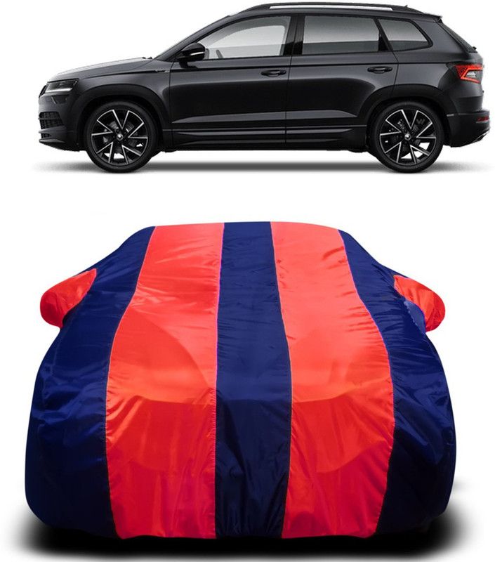 AUTOGARH Car Cover For Skoda Karoq (With Mirror Pockets)  (Red, Blue)