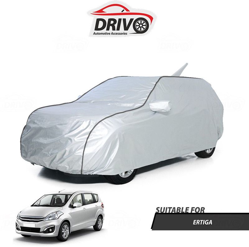 Drivo Car Cover For Maruti Ertiga (With Mirror Pockets)  (Silver)