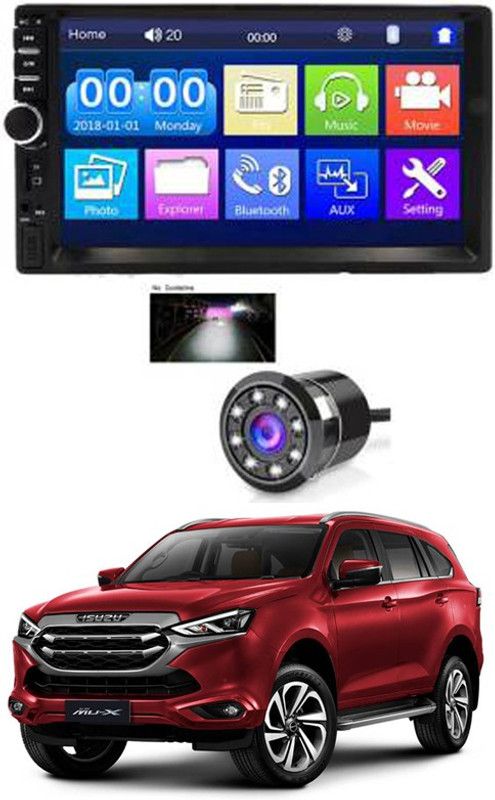 AYW 7 INCH Double Din Car Screen Stereo Media Player Audio Video Touch Screen Stereo Full HD with MP3/MP4/MP5/USB/FM Player/WiFi/Bluetooth & Mirror Link with Back Rear Camera For MU-X Car Stereo  (Double Din)