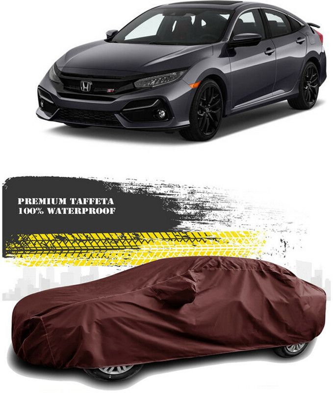 AutoTiger Car Cover For Honda Civic (With Mirror Pockets)  (Maroon)