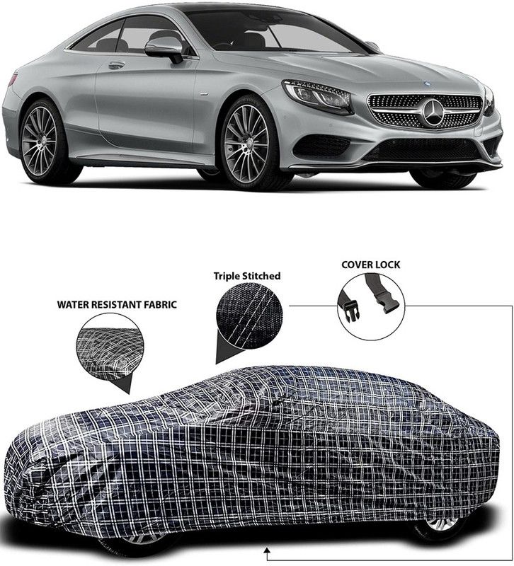 ARN Car Cover For Mercedes Benz S-Coupe (With Mirror Pockets)  (White, Black)