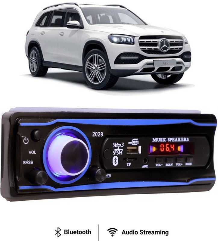Purpleheart Blue Stereo-999 BLUETOOTH/USB/SD/AUX/FM/MP3 (BLUE & Black)P-399 Car Stereo  (Single Din)