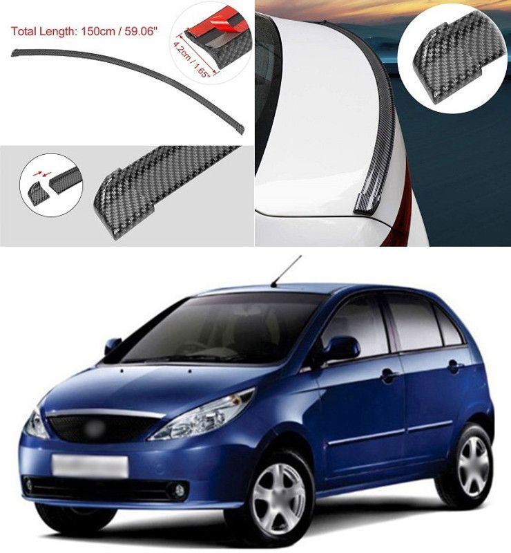 PROEDITION Rear Strip Splitter Spoiler Side Skirt Rubber Carbon Fiber For Indica Car Beading Roll For Bonnet, Bumper, Trunk  (10 m)