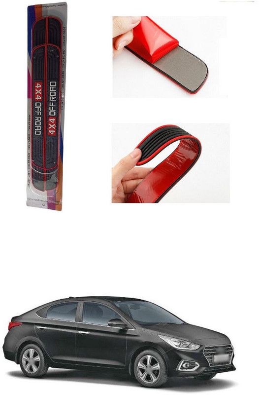 XZRTZ Door Bumper Entry Guards Sill Scuff Cover Panel Step Protector C355 Matte, Glossy Hyundai Verna Side Garnish