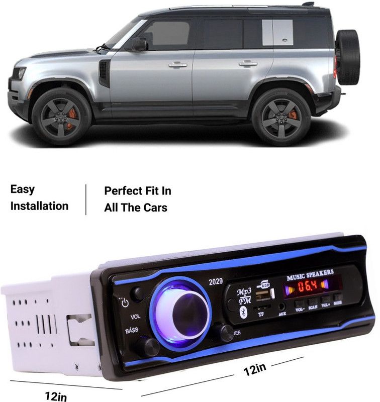 EverLand Blue Stereo-999 BLUETOOTH/USB/SD/AUX/FM/MP3 (BLUE & Black)-0-243 Car Stereo  (Single Din)