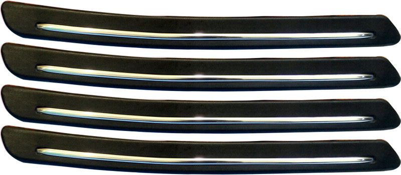 Hotwheelz Silicone, Stainless Steel Car Bumper Guard  (Black, Steel, Pack of 4, Toyota, Etios Cross)