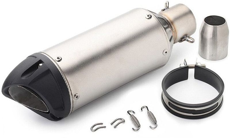 TRP Traders Universal Bike Silver Exhaust Universal For Bike Pulsar 220 DTS-i, Pulsar 150 NS, CBR 600RR, CBF 125, Ninja 250, CBR 220R Full Exhaust System  (Stainless Steel)