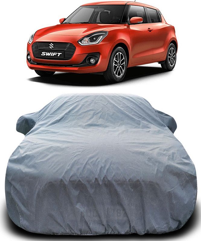 SUNONA Car Cover For Maruti Suzuki Swift (With Mirror Pockets)  (Black, White)
