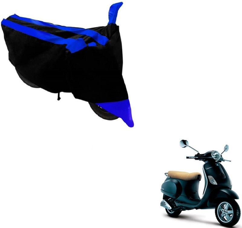 AUTYLE Two Wheeler Cover for Universal For Bike  (Vespa, Black, Blue)