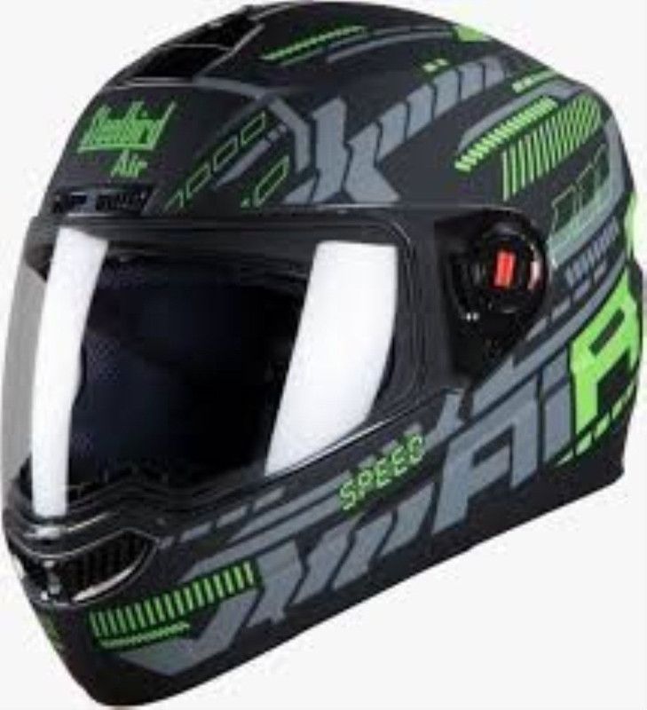 Steelbird SBA- 1 Speed Motorbike Helmet  (Green, Black, Grey)