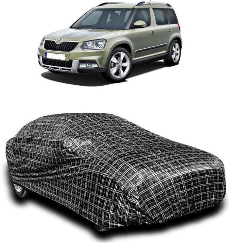 APNEK Car Cover For Skoda Yeti (With Mirror Pockets)  (Silver, Black)