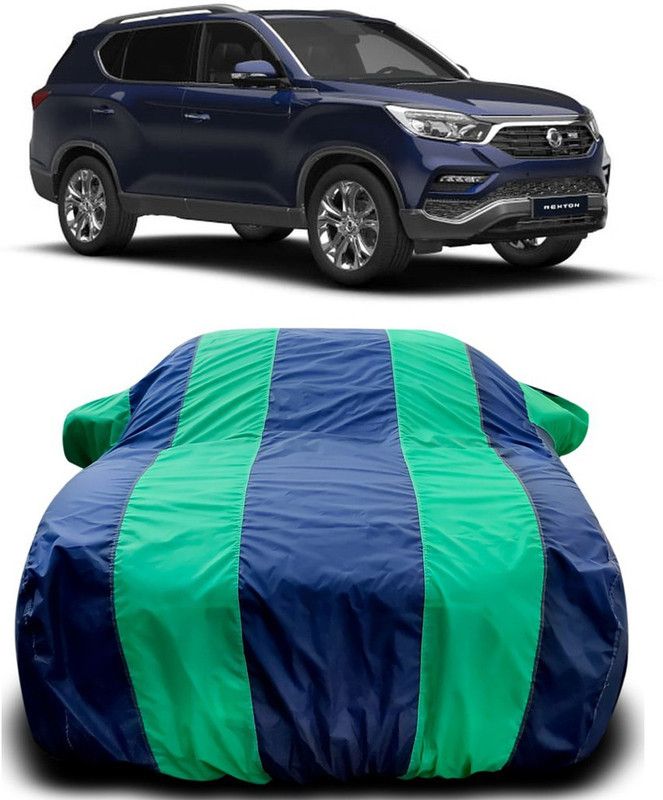 Furious3D Car Cover For SsangYong Rexton Facelift (With Mirror Pockets)  (Green, Blue)