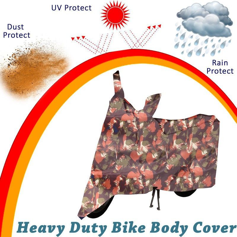 Selifaur Two Wheeler Cover for Avon  (Green, Orange)