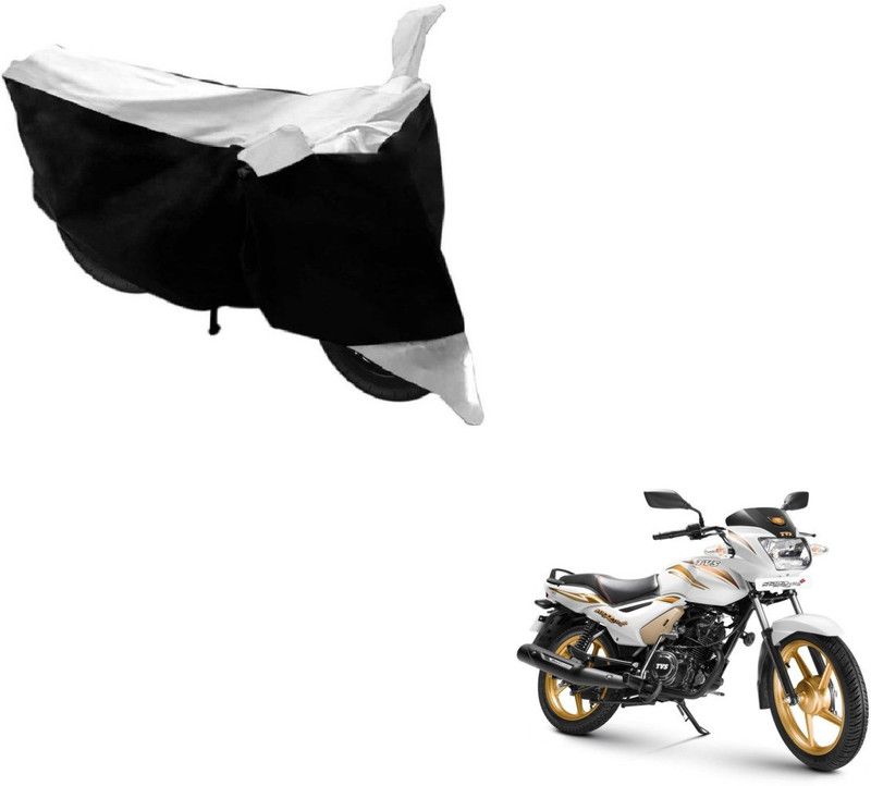 MOCKHE Two Wheeler Cover for TVS  (Star City, Black, White)