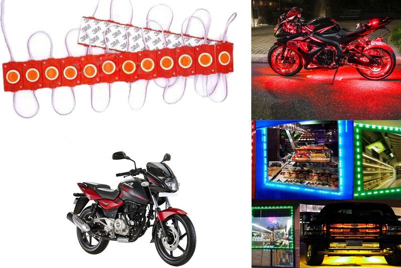 SHOP4U Red LED Module Ultra Bright Waterproof Lights Back Up Lamp, Brake Light, Dash Light, Interior Light, License Plate Light, Parking Light Motorbike LED for Bajaj (12 V, 15 W)  (Pulsar 180, Pack of 20)