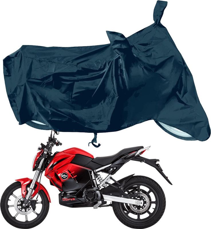 RiderShine Waterproof Two Wheeler Cover for Revolt  (RV 400, Black)