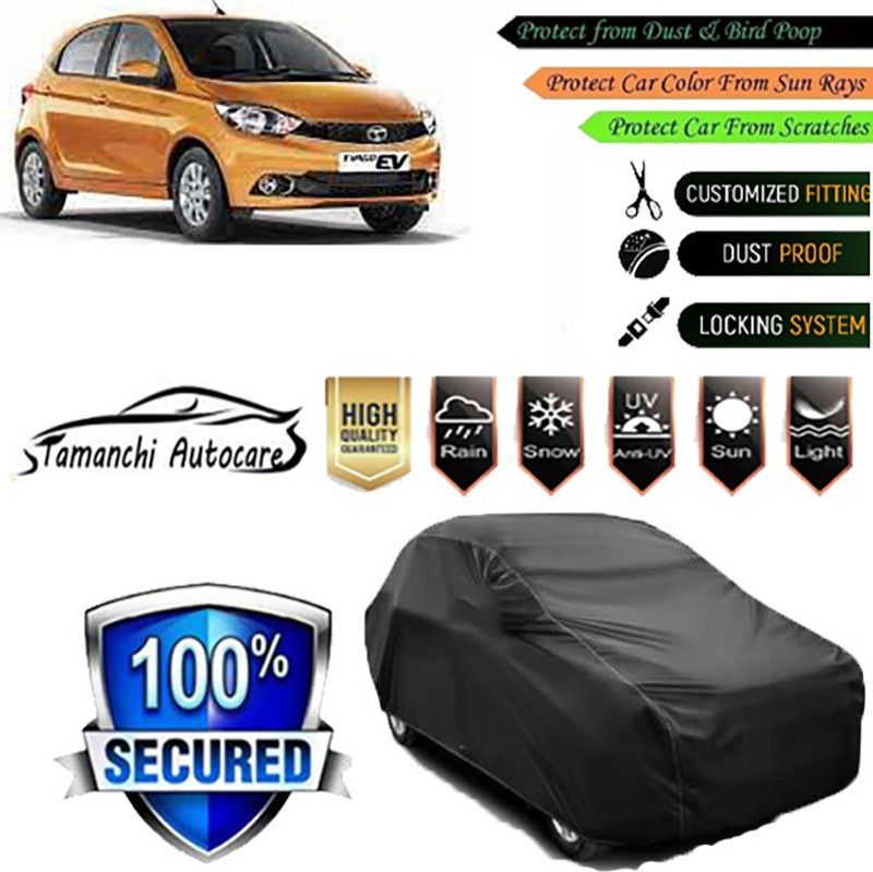 Tamanchi Autocare Car Cover For Tata Tiago EV  (Black)