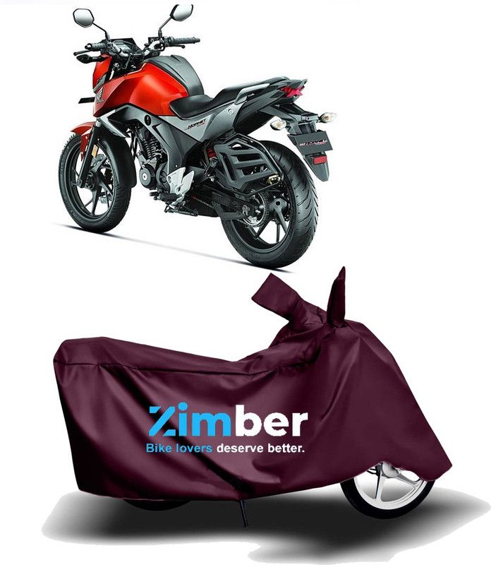 ZIMBER Two Wheeler Cover for Honda  (CB Hornet 160R, Maroon)