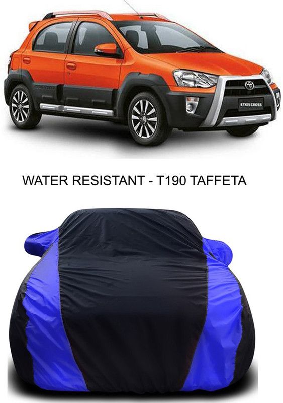 Ascension Car Cover For Toyota Etios Cross (With Mirror Pockets)  (Black, Blue)