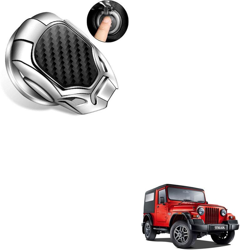 SEMAPHORE Carbon Fiber Design Car Start Stop Button Cover compatible with Thar Car Inverter