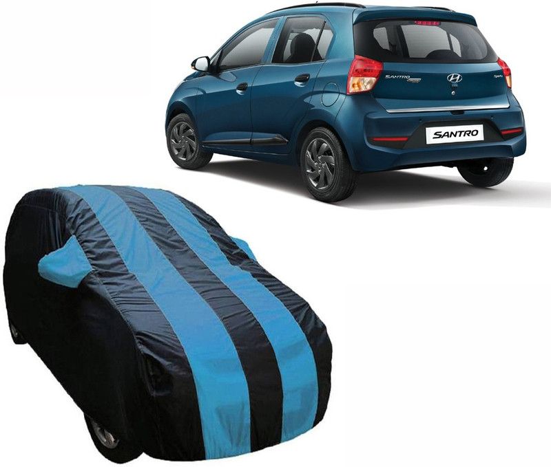 ABS AUTO TREND Car Cover For Hyundai Santro Xing (With Mirror Pockets)  (Blue, Multicolor, For 2019 Models)