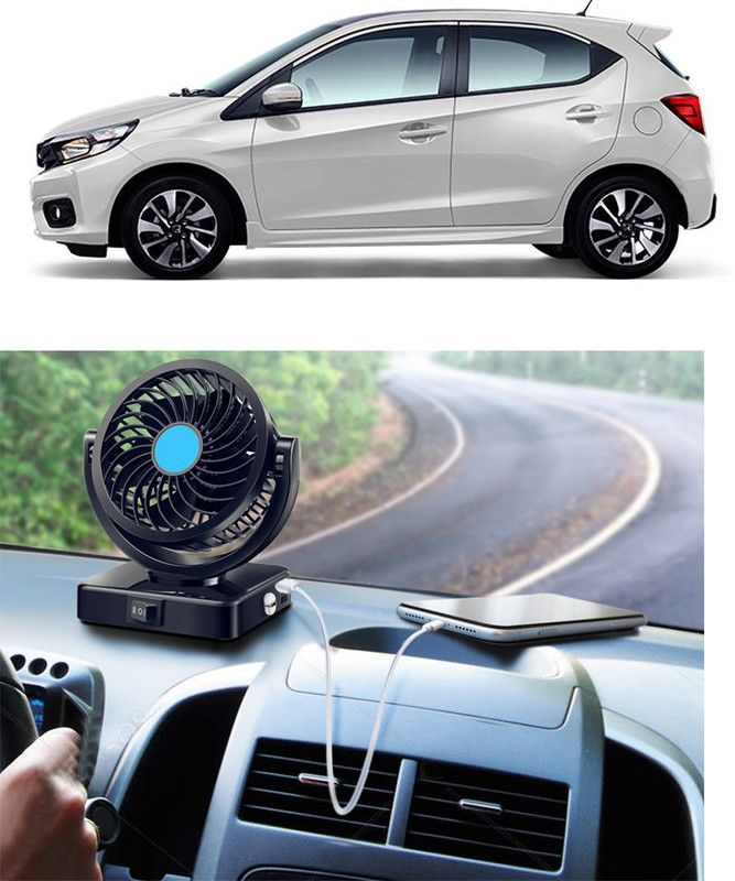 Amulite Car Fan With USB Charging 360 Degree Rotatable Fan-A-147 Car Interior Fan  (12 V)