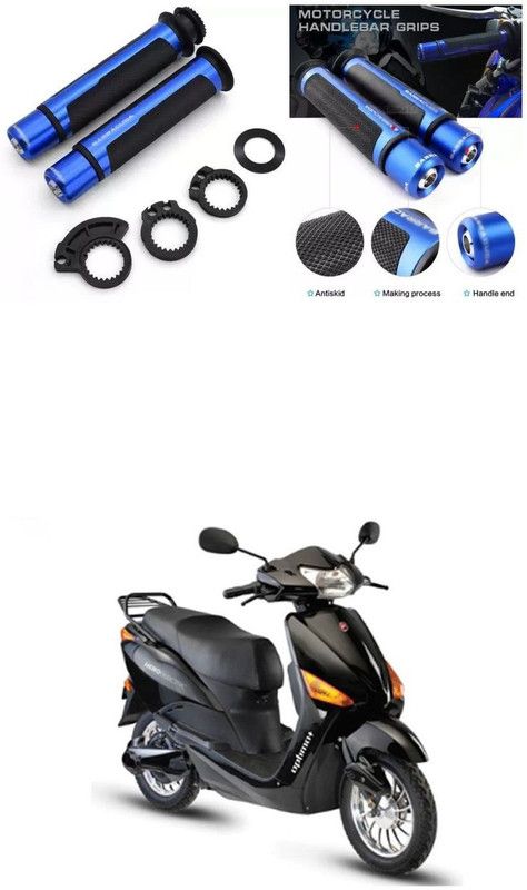 PECUNIA Metal Handle Grip Handlebar Ends with Aluminium Insert 256 Handle Bar Grip For Hero NA  (Pack of 2)