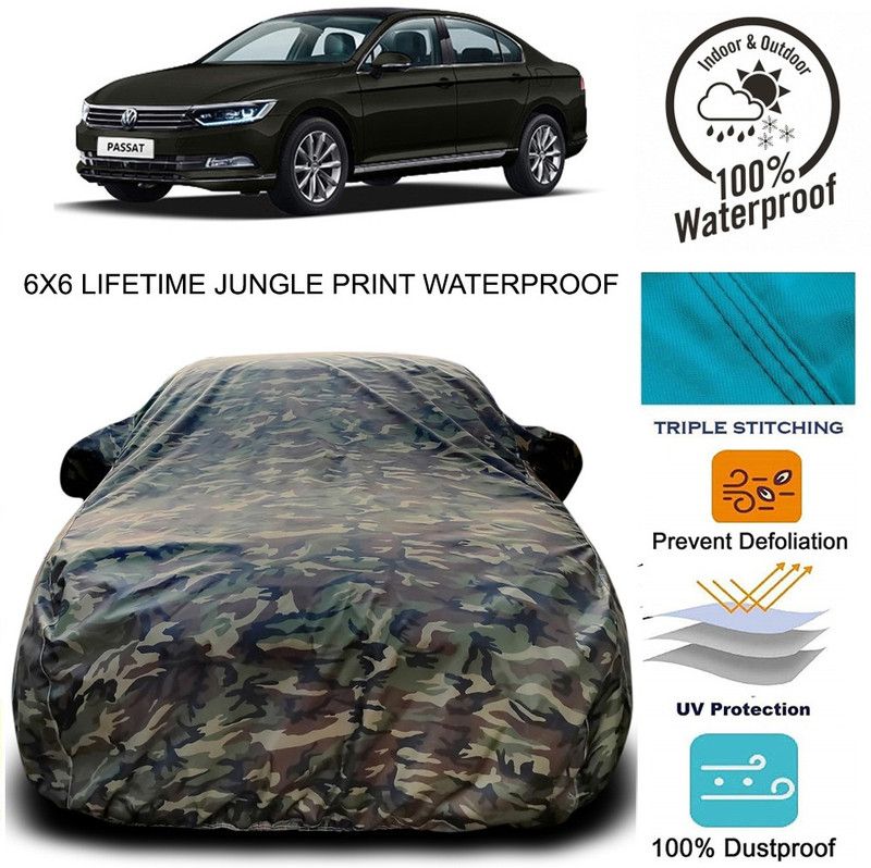Dvis Car Cover For Volkswagen Passat (With Mirror Pockets)  (Green)