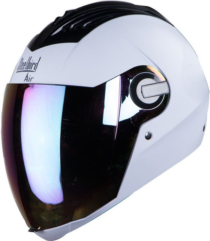 Steelbird SBA-2 Motorbike Helmet  (White, Black)