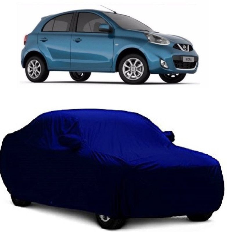 NEXTON Car Cover For Nissan Micra (With Mirror Pockets)  (Blue)