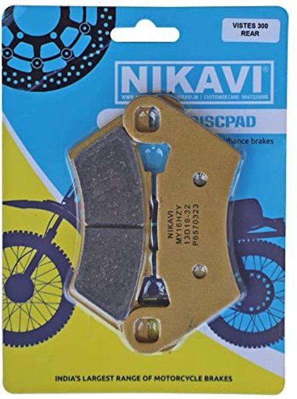 nikavi GDP31 Gold Series Brake Disc Pad Compatible for Keeway Vieste 300 (Rear) Motorbike Brake Disc