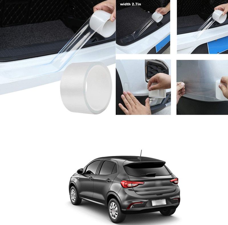PROEDITION Plastic, Rubber Car Bumper Guard  (White, Pack of 1, Fiat, Universal For Car)