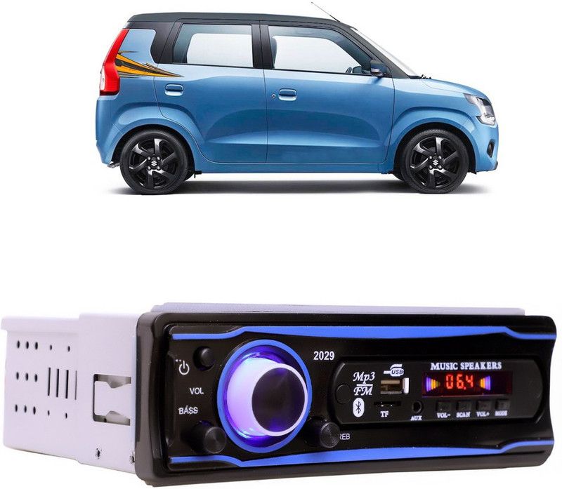 JBRIDERZ Blue Stereo-2029 BLUETOOTH/USB/SD/AUX/FM/MP3 (BLUE & Black)-337 Car Stereo  (Single Din)