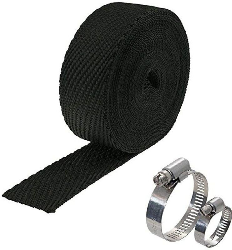 Znee Smart 3 METER Silencer Wrap With Clamp Bike Exhaust Heat Shield For Royal Enfield Classic 350/500 Bike Exhaust Heat Shield