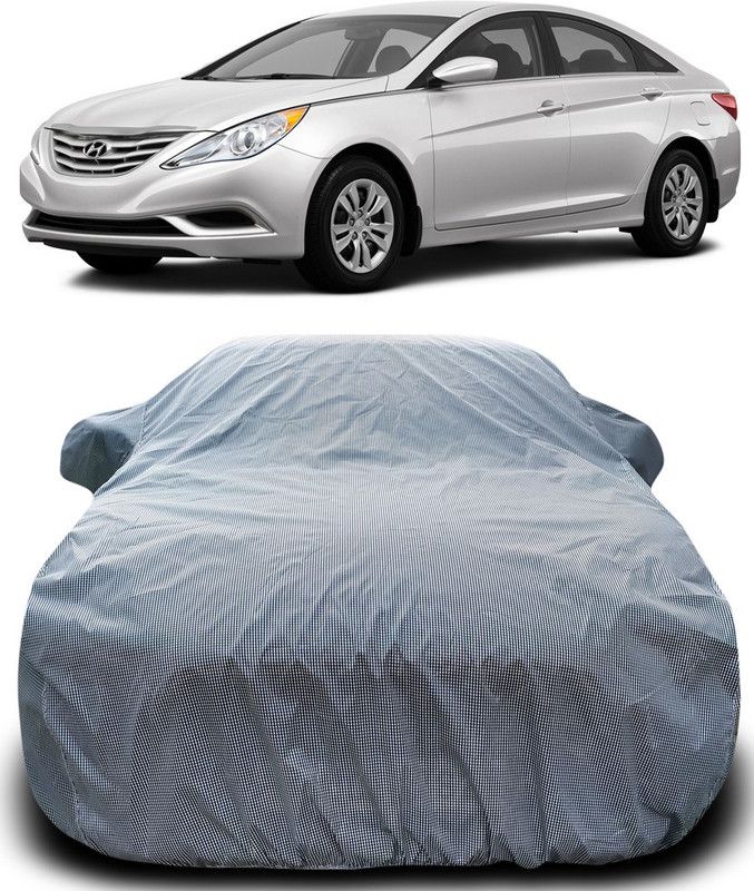 ARN Car Cover For Hyundai Sonata (With Mirror Pockets)  (Black, White)