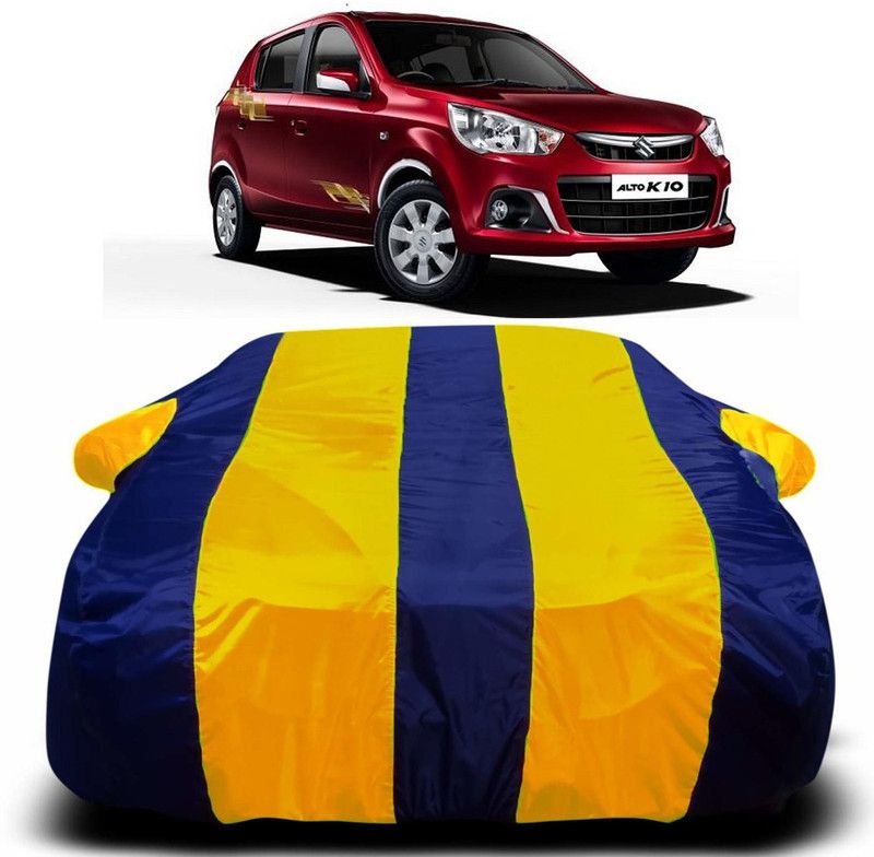 Ascension Car Cover For Maruti Suzuki Alto K10 (With Mirror Pockets)  (Yellow, Blue)