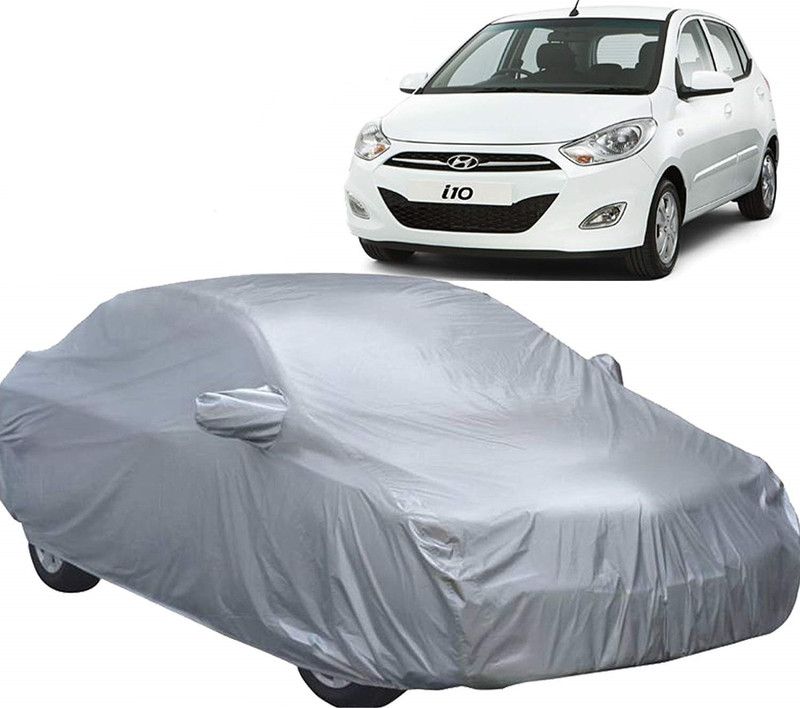 Quick Shop Car Cover For Hyundai Grand i10 (With Mirror Pockets)  (Silver)