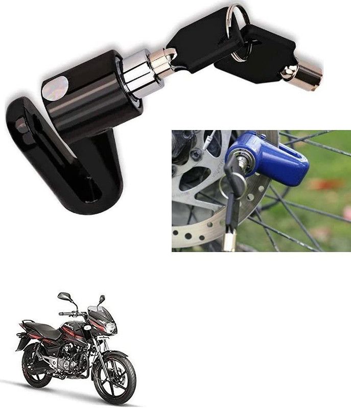 AS TRADERS Motorcycle Disc Brake Lock/Disk Lock Security for Bajaj Pulsar 125 Motorcycle Disc Brake Lock/Disk Lock Security for Bajaj Pulsar 125 Disc Lock  (Blue, Black, Red)
