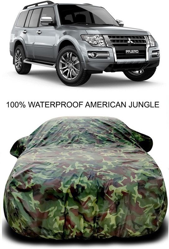 Furious3D Car Cover For Mitsubishi Pajero (With Mirror Pockets)  (Multicolor)