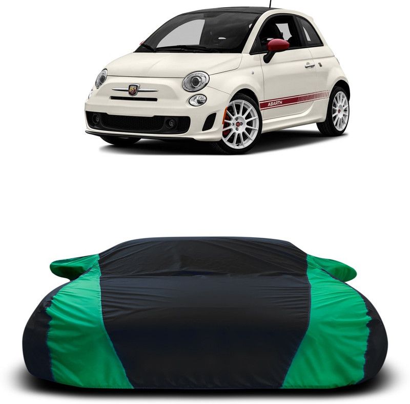 Ascension Car Cover For Fiat Abarth (With Mirror Pockets)  (Black, Green)