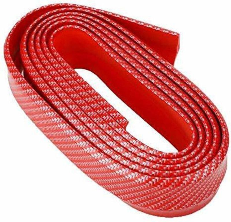 Allure Auto Feature-Tail Carbon Fiber Car Body Kit Bumper Lip Side Skirt Rubber Edge Decorative Protector (Carbon RED) Car Spoiler