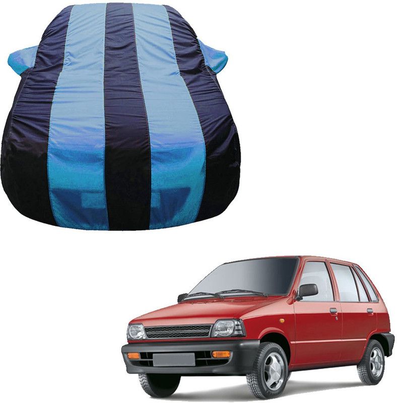 SS Zeeber Car Cover For Maruti 800 Std BSII (With Mirror Pockets)  (Blue, Blue)