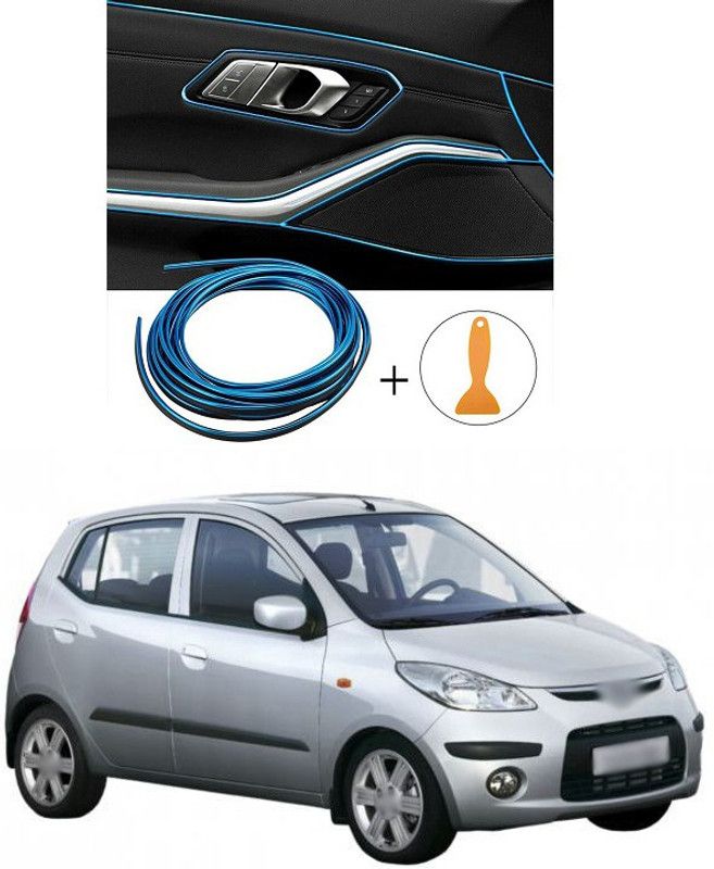 PECUNIA Car Interior Decoration Accessory Beading, Flexible Styling PVC Moulding Trim Strip(5 Meters,Blue) C82 Car Beading Roll For Grill and Garnish Cover  (5 m)